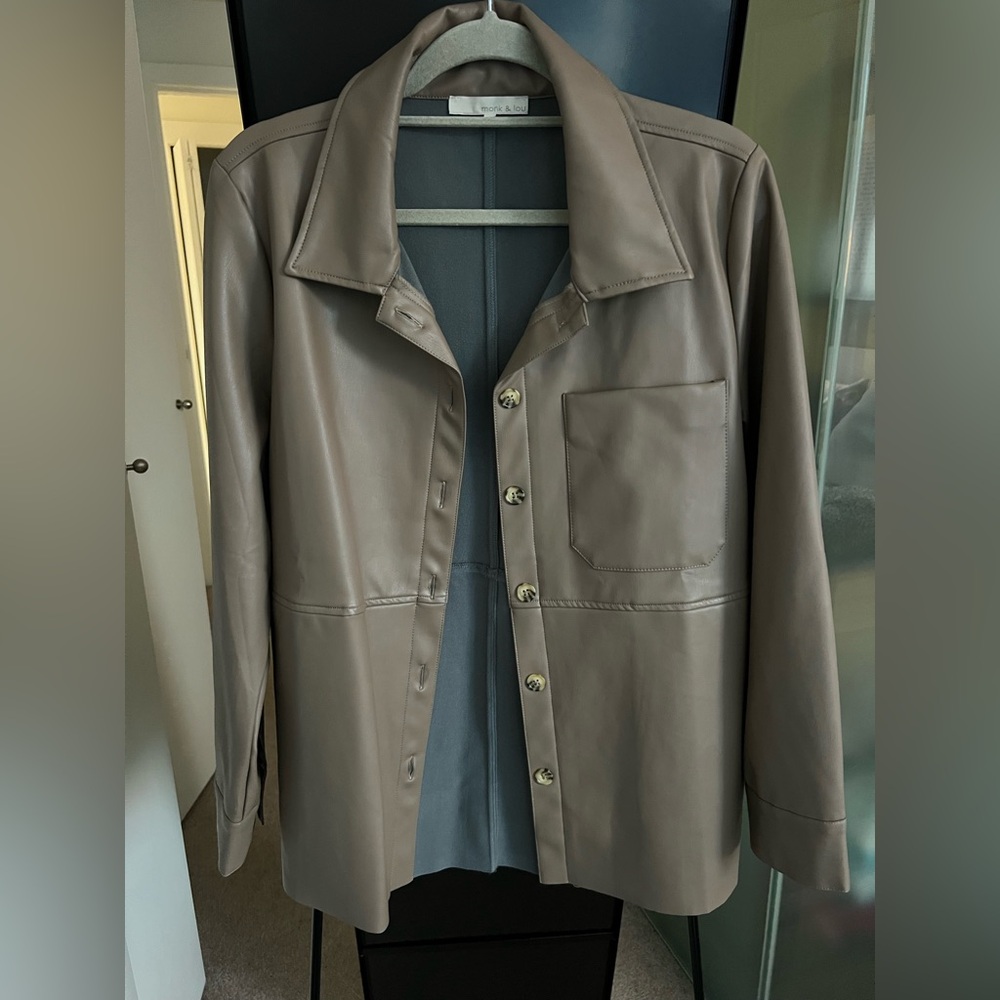 Women’s Tan Pleather Blazer